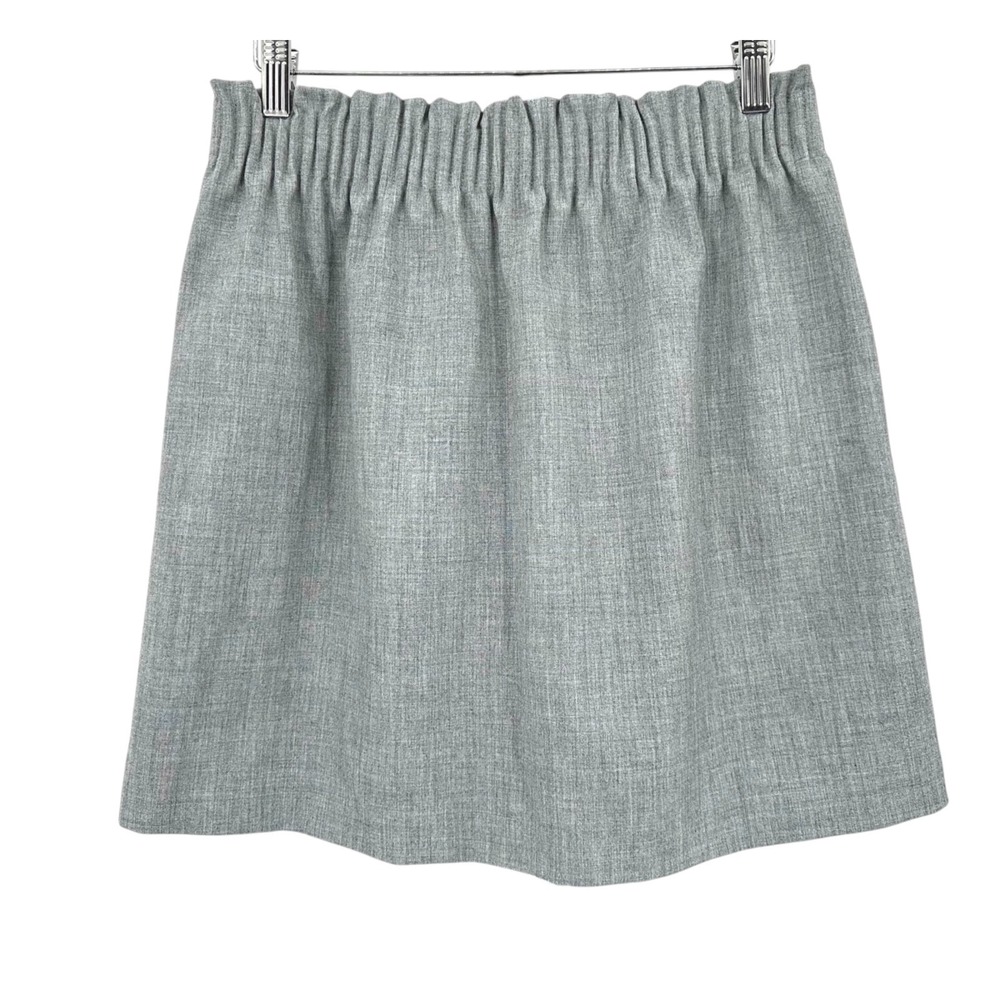 J.CREW MERCANTILE Mini Skirt PaperBag Waist Gray Stretch Women's Size 4 Pockets